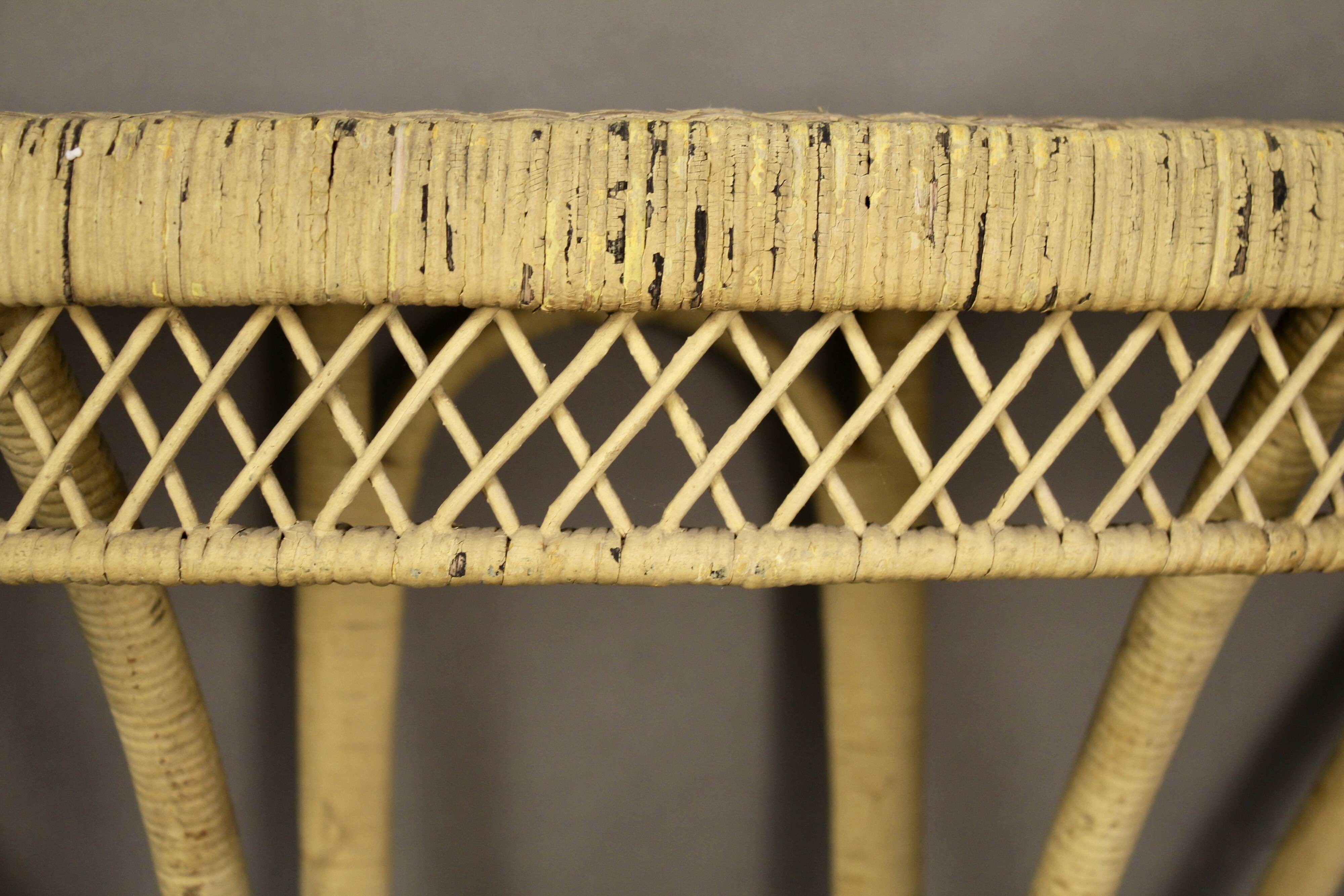 Vintage Rattan Wall Console