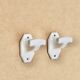 White porcelain coat hooks, 1950s
