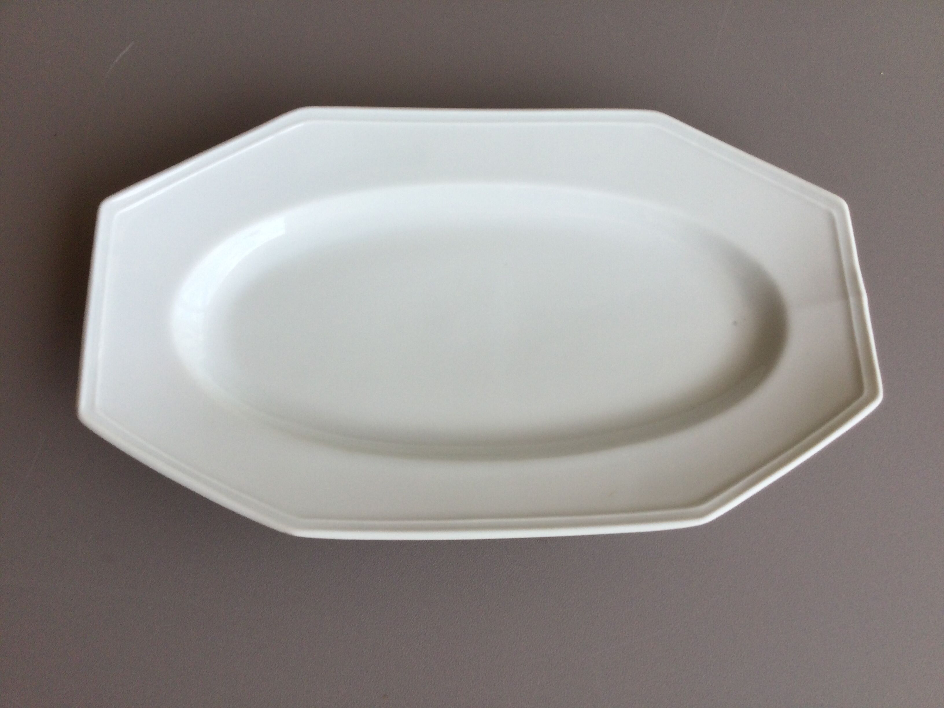 ravier in white porcelain of Limoges - octagonal shape