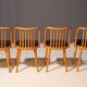 Ensemble de quatre chaises en bois | Antonín Šuman, 20e siècle