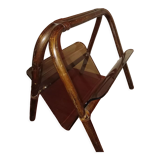 Bamboo and plexiglass magazine holder