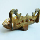 Enamelled cast iron shell soap port