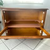 Buffet meuble bar avec miroir intérieur en bois vintage