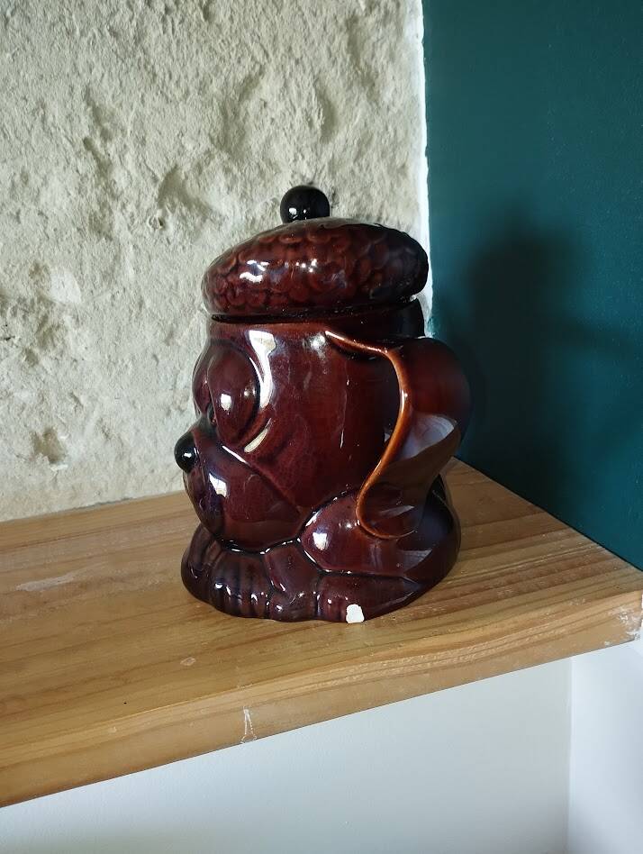 Vintage figurative teapot dog detective – English ceramic – 1960s
