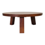 Table basse brutaliste en chêne