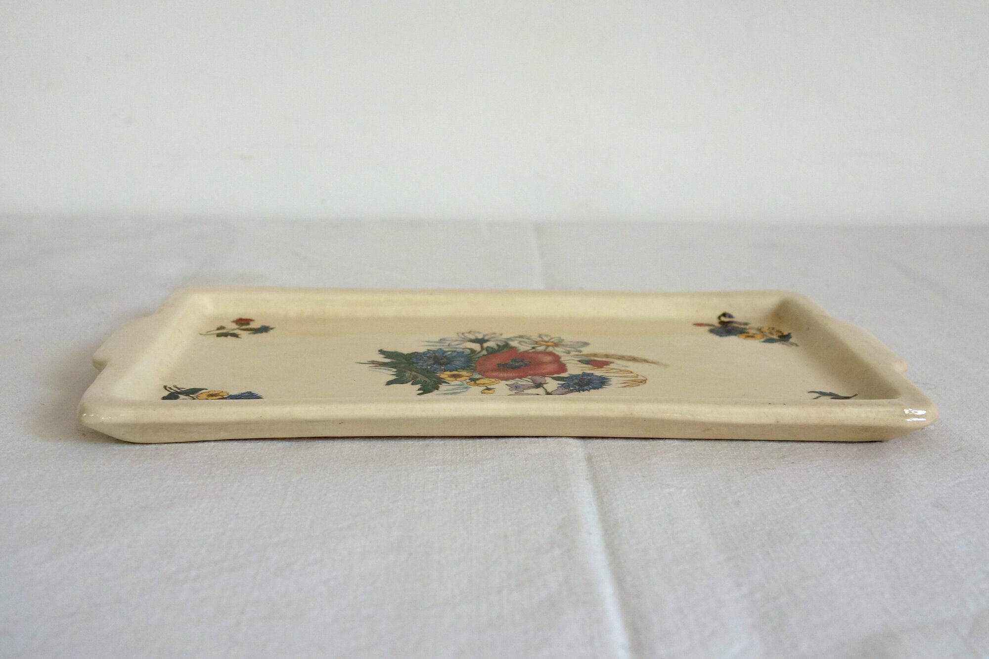 Vintage cake dish model Agreste, Digoin Sarreguemines