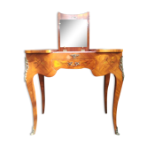 Louis XV style curved dressing table in marquetry