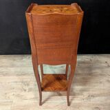 Pair of narrow louis xvi style bedside tables