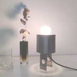 Lampe de table année 70 inox formes géométriques