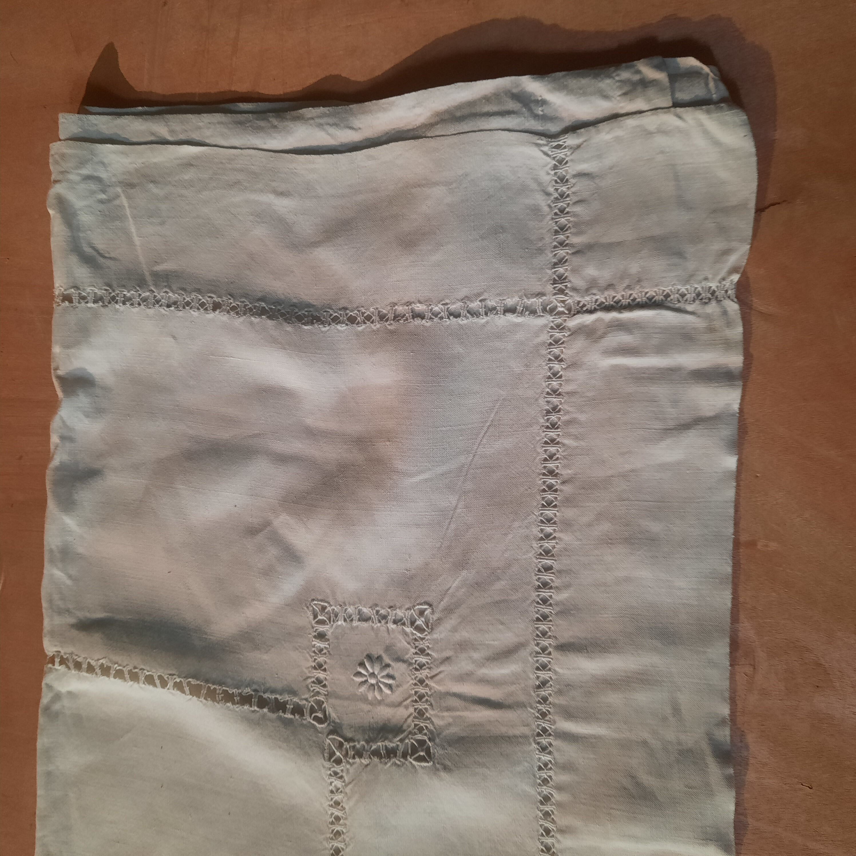 Embroidered linen sheet