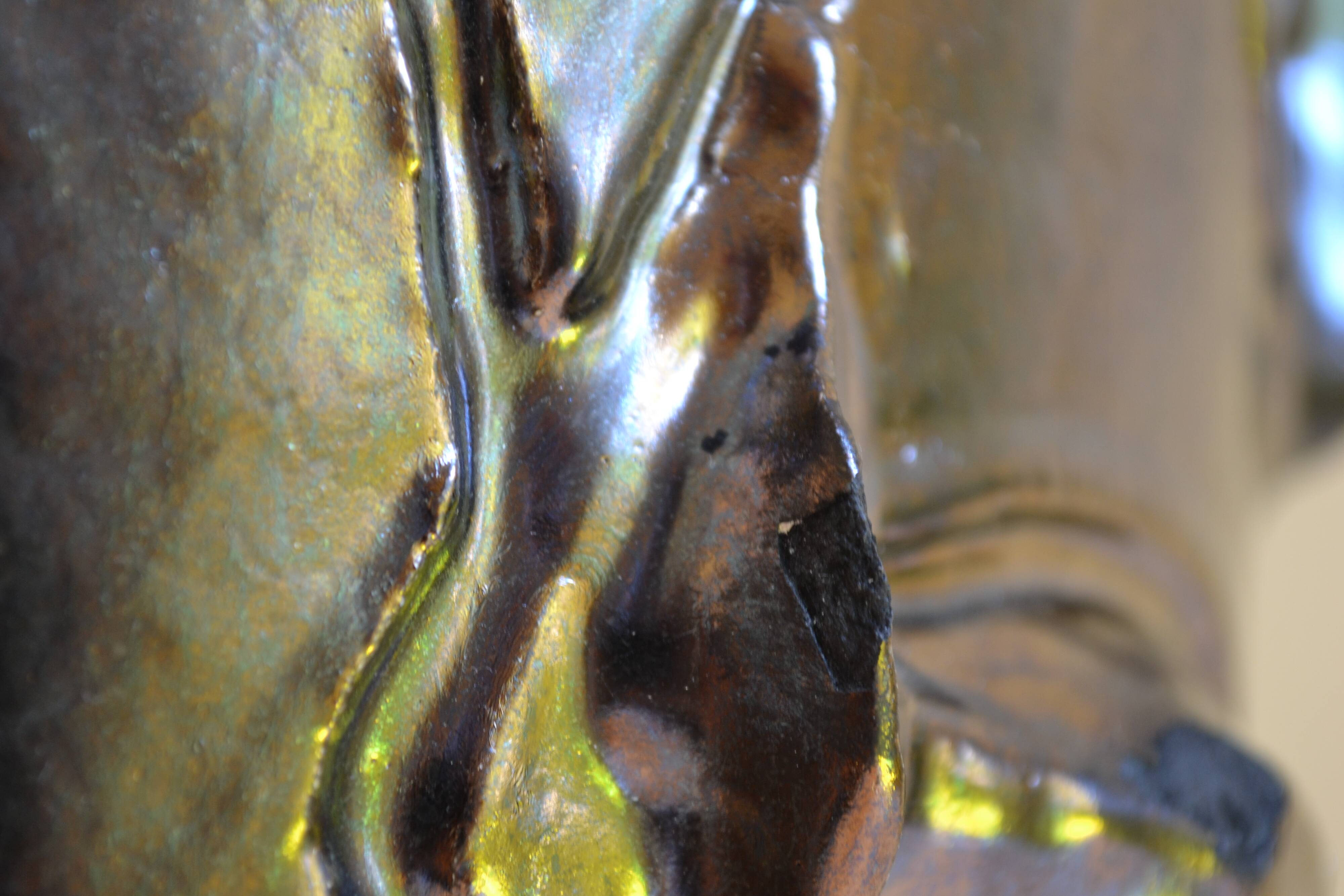 Vase sculpture from the artist residencies at the Ravel pottery workshop.