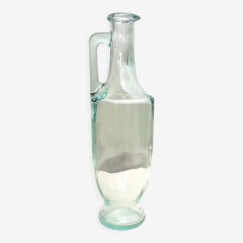 Vintage handle pitcher - Bluish glass - 1960