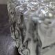 Old silver ceiling light with diamond glass 1960 Haussmannian 30 cm