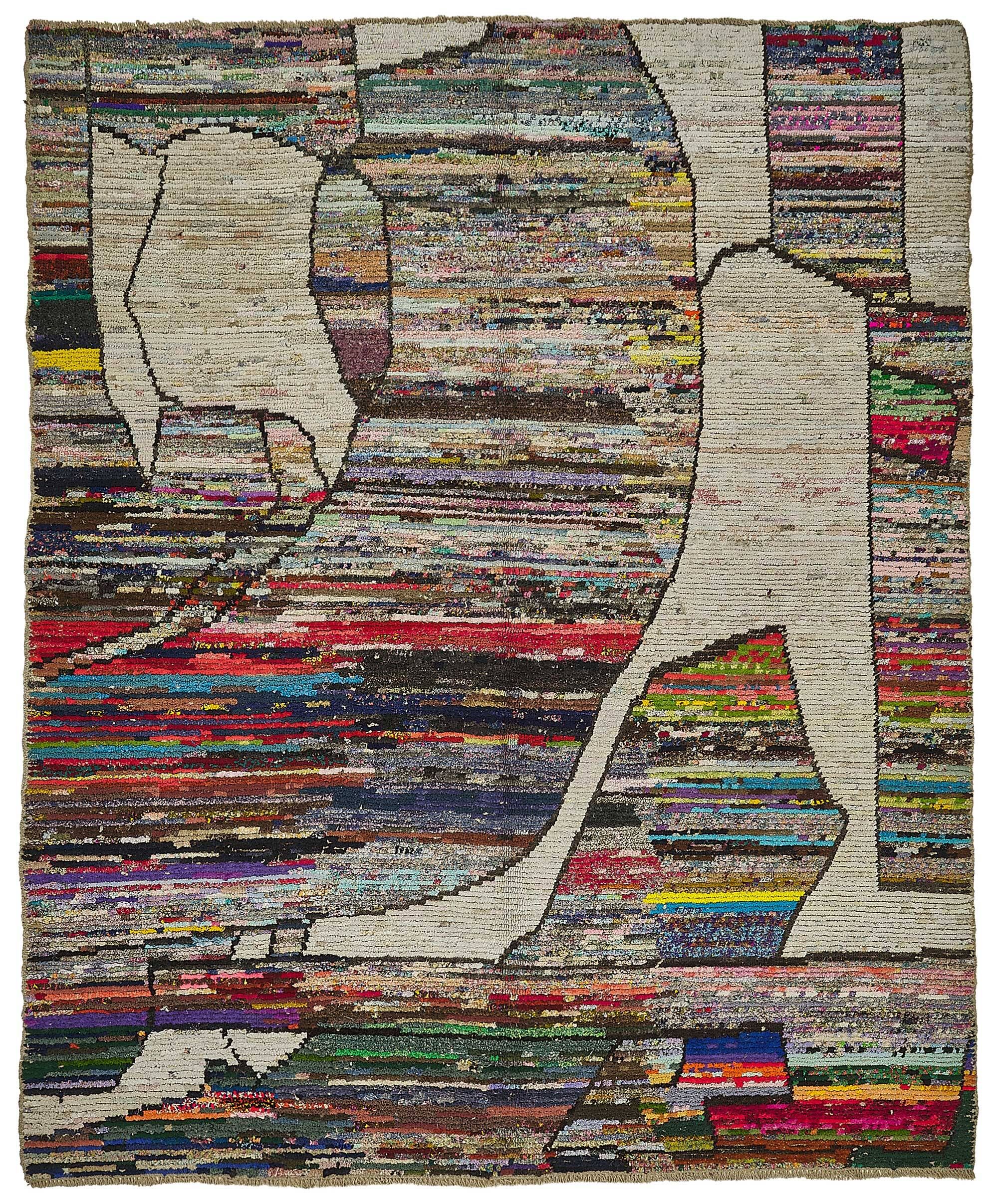 Handwoven Turkish Recycled Boho Rug 252 cm x 321 cm
