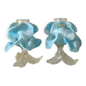 paire de bougeoirs en