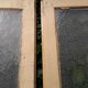 Pair of antique translucent glass sliding doors