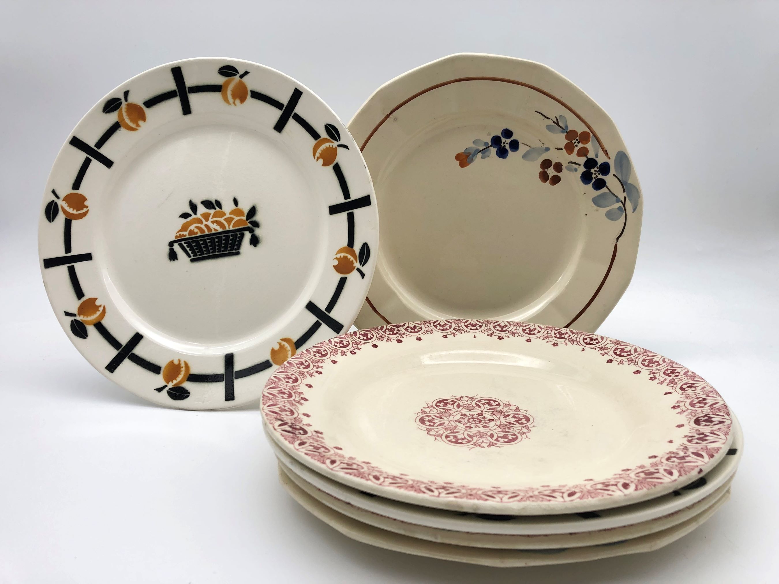 Series of 6 mismatched flat plates