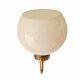 Pair of Napoleon III style brass and opaline wall lights