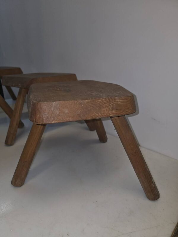 4 tabourets de berger en bois massif