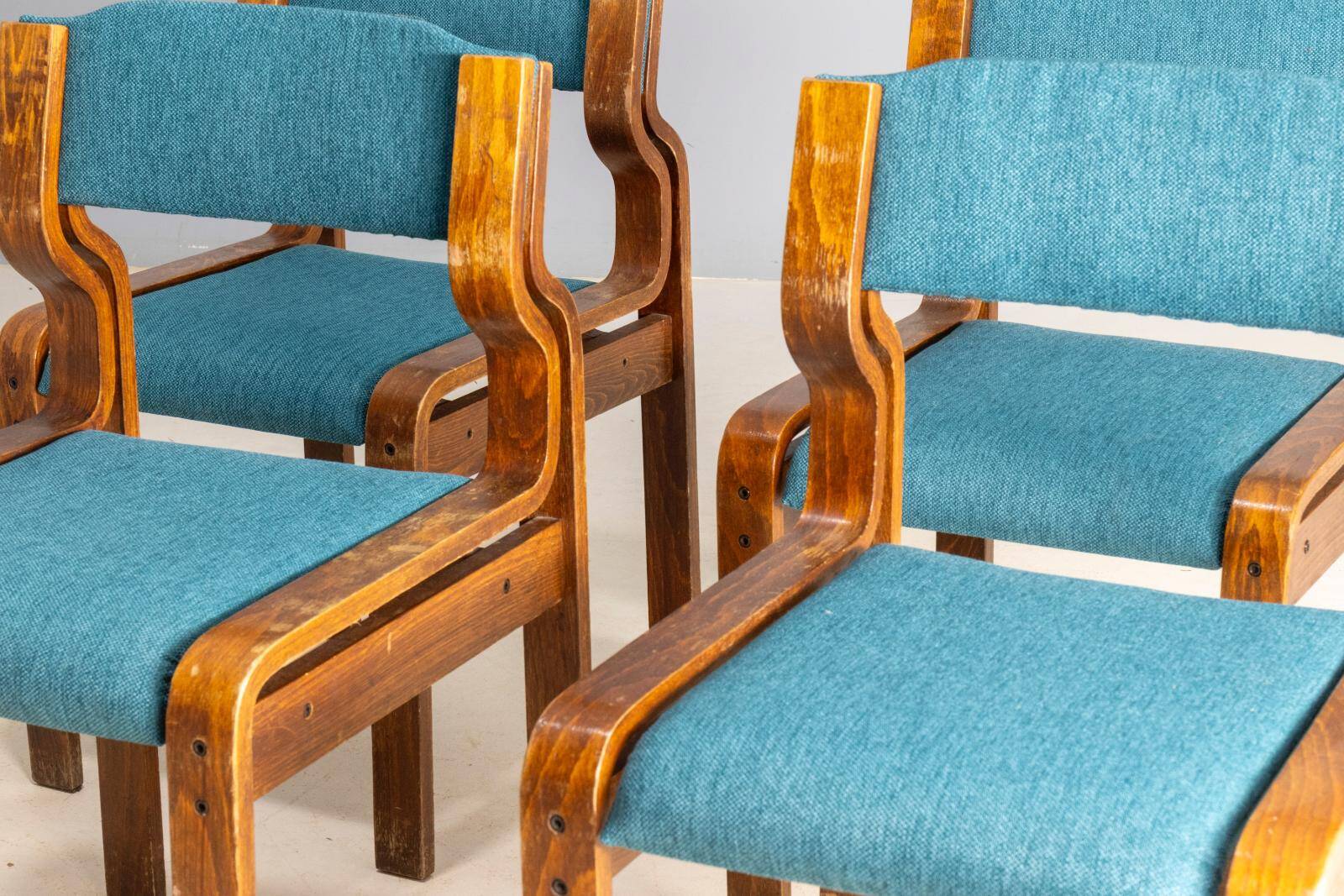 Set of 4 chairs, Ludvík Volák, 1960s–1970s, Czechoslovakia