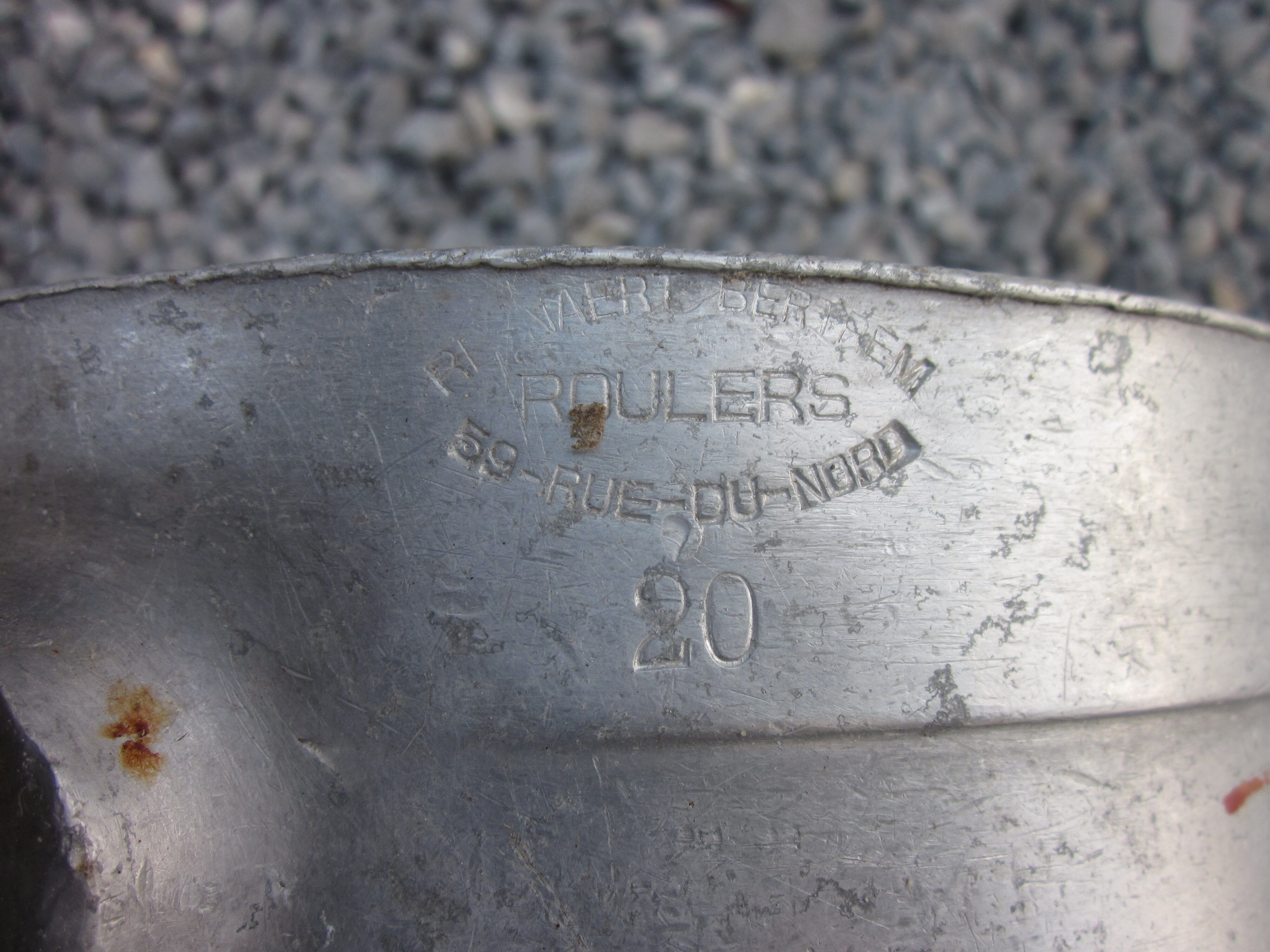 Antique aluminium bucket