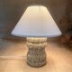 Lampe pierre annees 70 et l’abat-jour coton