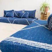Tapis kilim marocain bleu