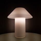 1980s glass mushroom table lamp