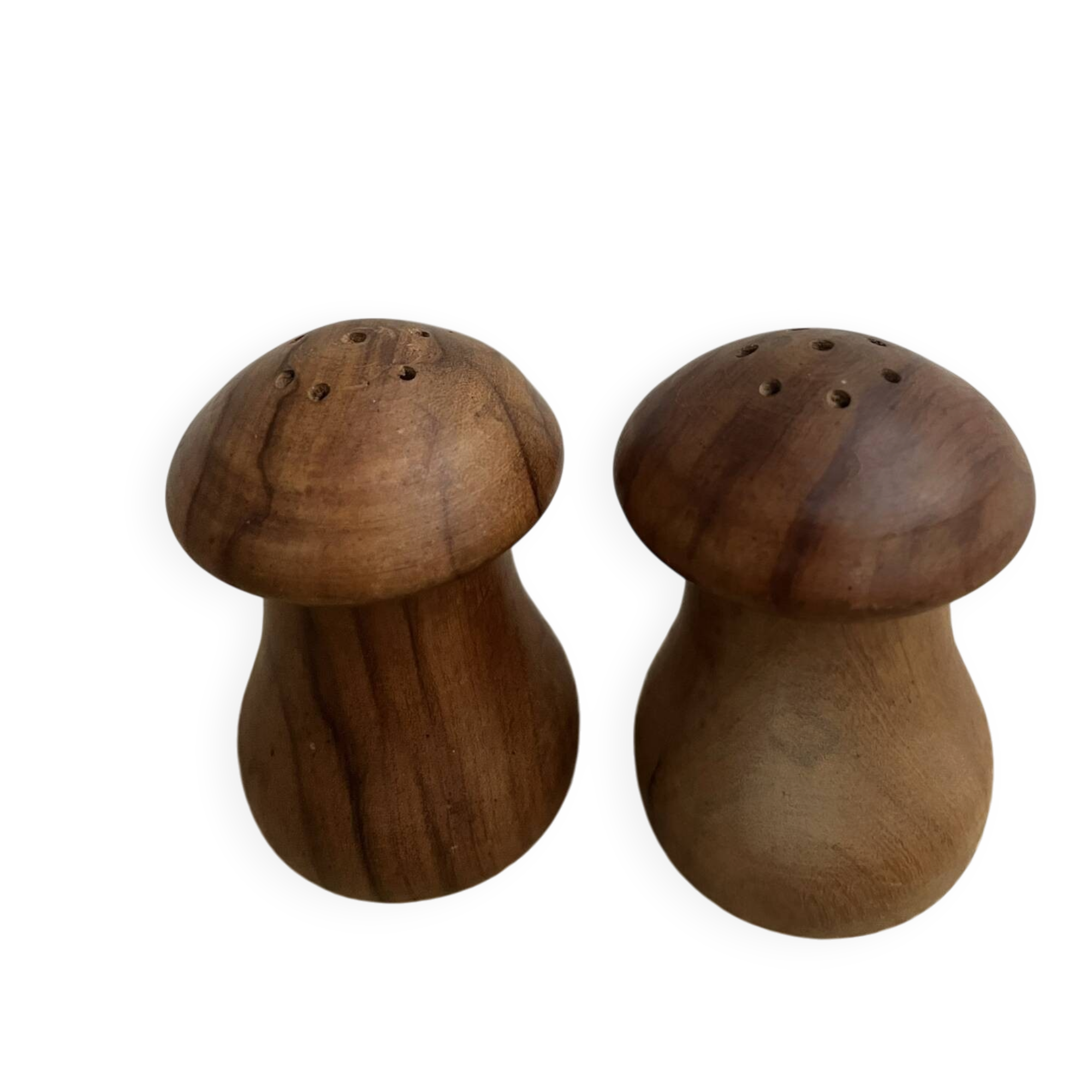 Salt and pepper shakers in wood