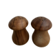 Salt and pepper shakers in wood