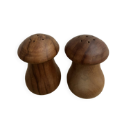 Salt and pepper shakers in wood