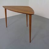 Mid-Century Triangular Teak Side Table, 1960s