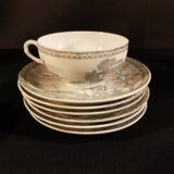 Japanese geisha lithophane tea set