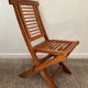 Folding teak children's chair