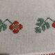 Vintage linen tablecloth and napkins acrylic embroidery 147 X 160 cm