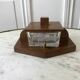 small art deco box in wood and molded glass from the 1930s