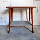 Vintage multifunction service / side table on wooden wheels 50 years 60
