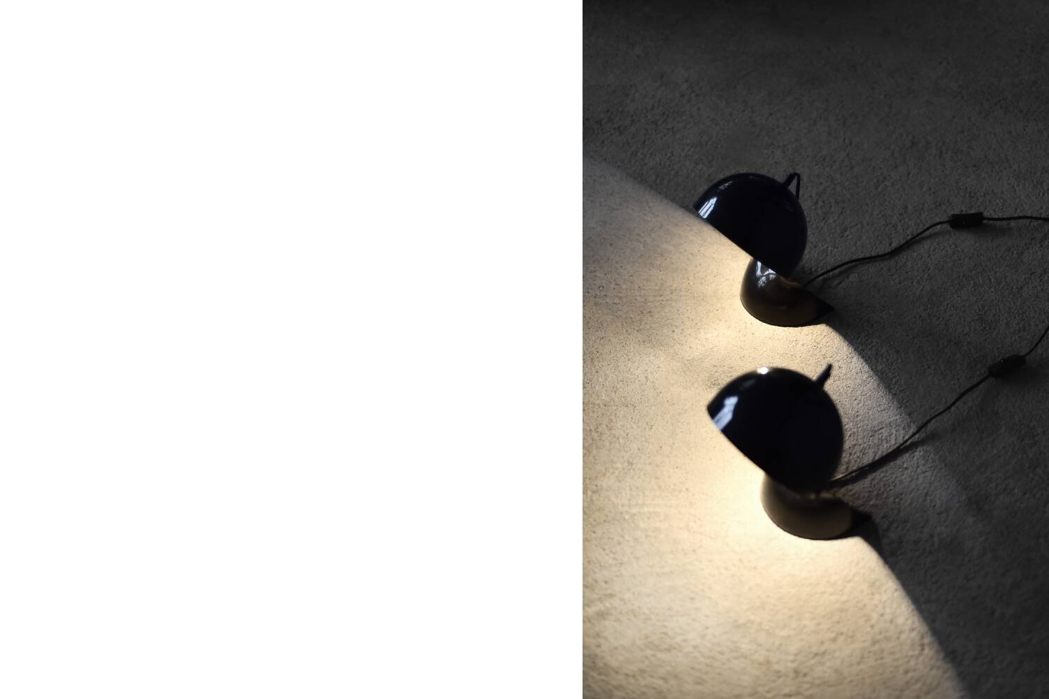 Vintage Modern Black Dalù Table Lamp by Vico Magistretti for Artemide, 1960