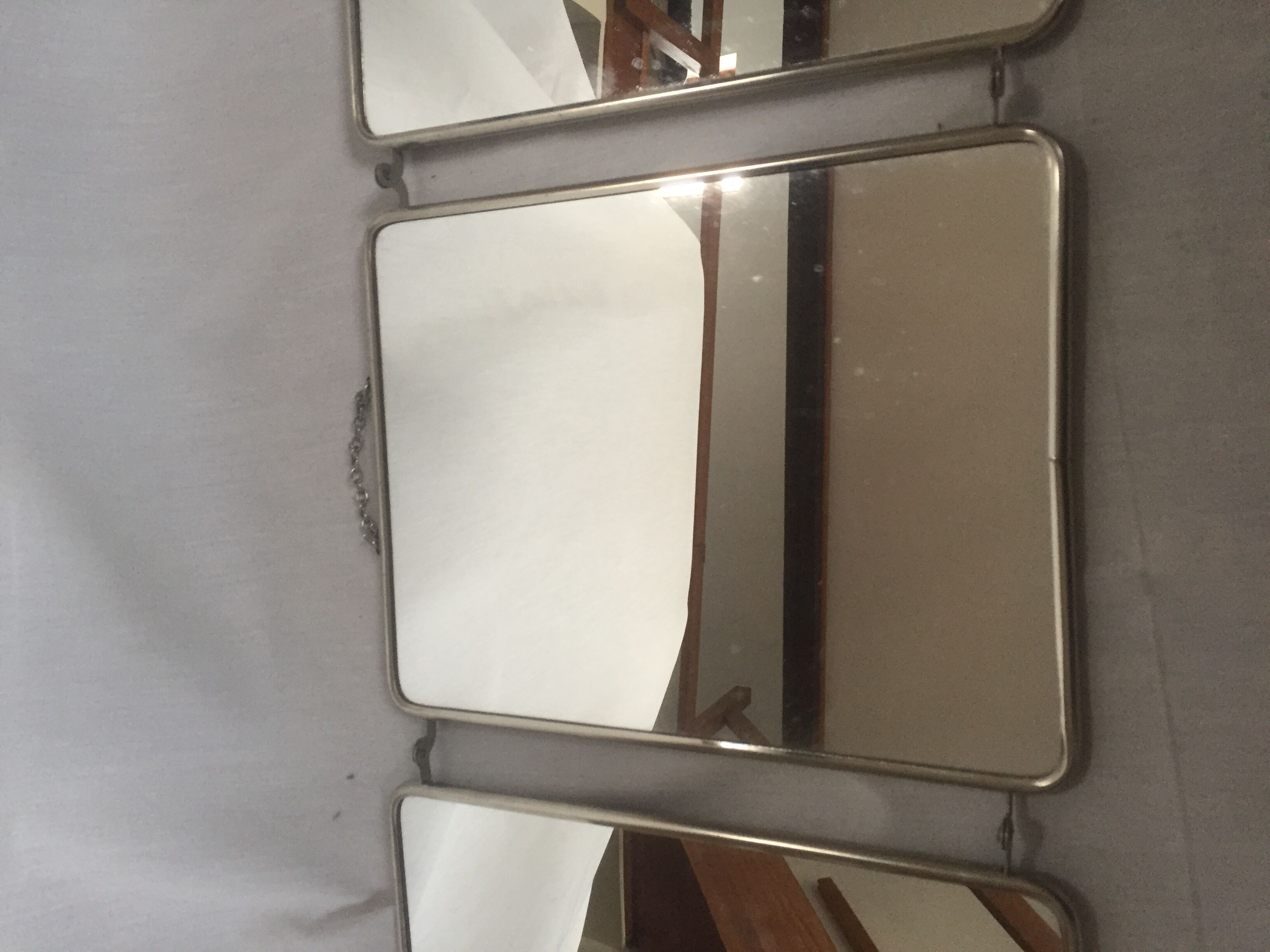 Mirror barbier triptych 67x27cm