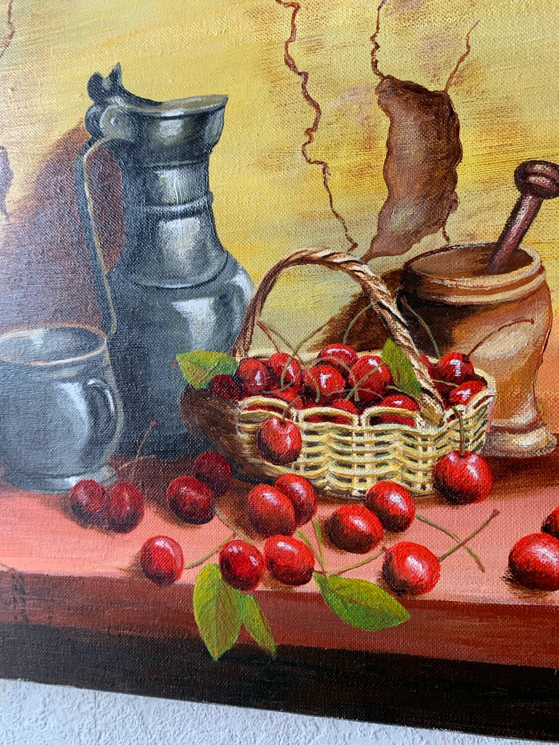 Oil painting on canvas still life