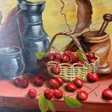 Tableau huile sur toile nature morte