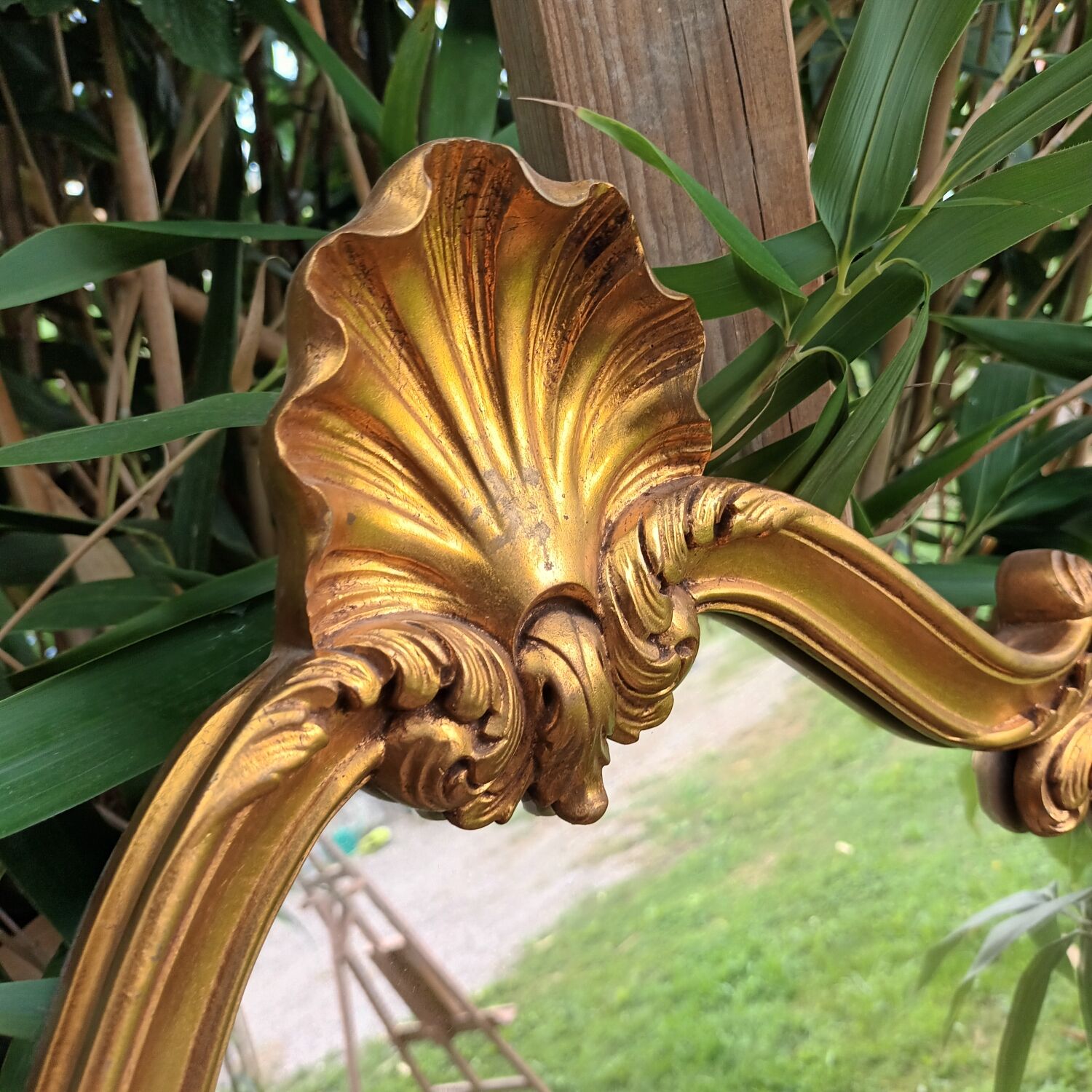 Golden baroque mirror