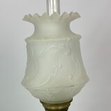 Lampe à kérosène dans le style Art Nouveau en laiton bruni, années 1920