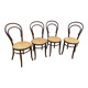 4 curved wood chairs Fischel Nr 14