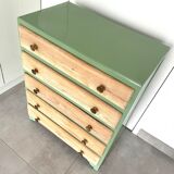 Chest of drawers oak 5 drawers 50s