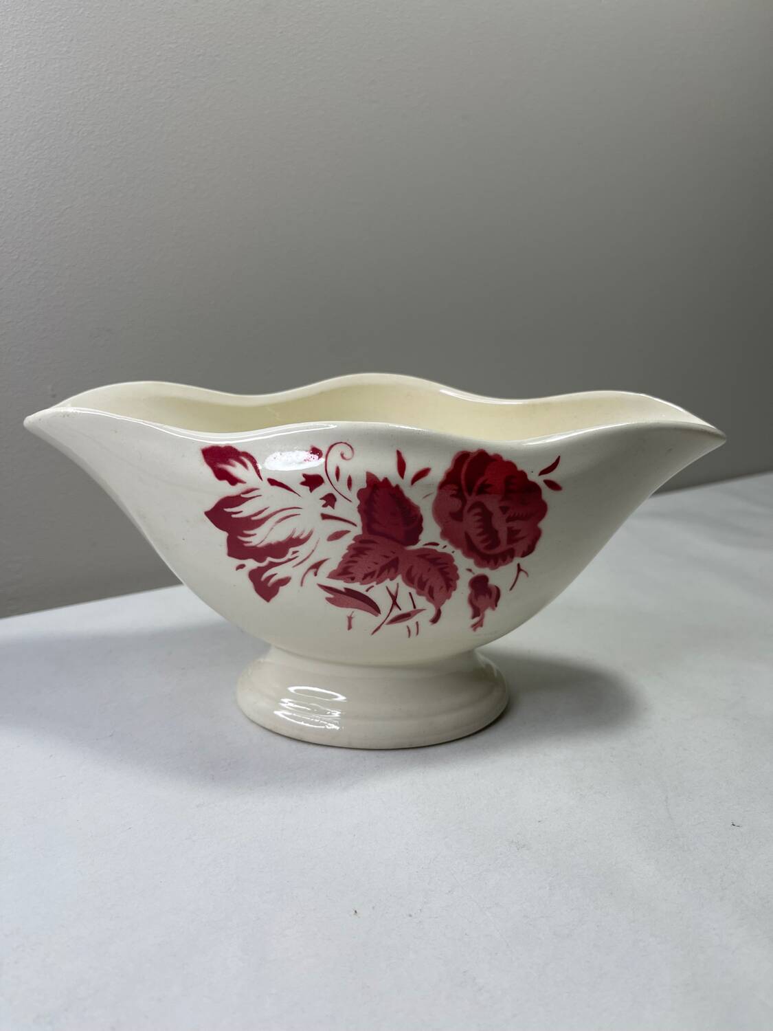 Badonviller Earthenware Gravy Boat Michel Collection