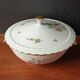 Vintage soup tureen, Vitriam porcelain France, Phoenix on a flowering branch.