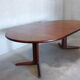 Table ronde danoise en bois de rose, années 1960