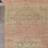 Vintage Handknotted Hallway Runner Rug