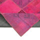 Hand-knotted turkish vintage 180 cm x 236 cm pink patchwork carpet